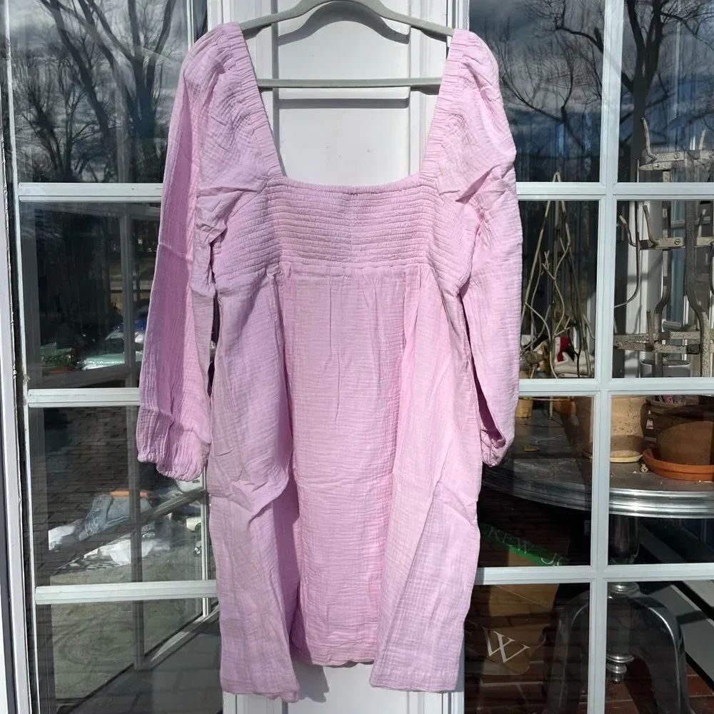 J Crew Square Neck Soft Gauze Dress NWT
